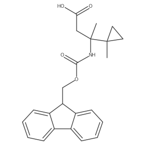 3-({[(9H-fluoren-9-yl)methoxy]carbonyl}amino)-3-(1-methylcyclopropyl)butanoic acid Structure
