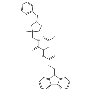 3-{[(1-benzyl-3-methylpyrrolidin-3-yl)methyl]carbamoyl}-3-({[(9H-fluoren-9-yl)methoxy]carbonyl}amino)propanoic acid Structure