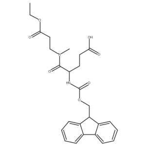 4-[(3-ethoxy-3-oxopropyl)(methyl)carbamoyl]-4-({[(9H-fluoren-9-yl)methoxy]carbonyl}amino)butanoic acid结构式
