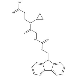 3-[N-cyclopropyl-2-({[(9H-fluoren-9-yl)methoxy]carbonyl}amino)acetamido]propanoic acid Structure