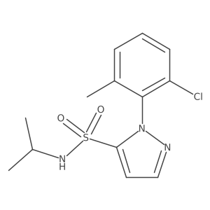1-(2-chloro-6-methylphenyl)-N-(propan-2-yl)-1H-pyrazole-5-sulfonamide结构式