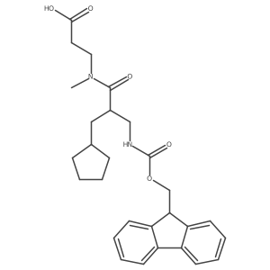 3-[2-(cyclopentylmethyl)-3-({[(9H-fluoren-9-yl)methoxy]carbonyl}amino)-N-methylpropanamido]propanoic acid结构式