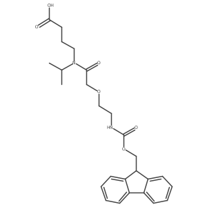 4-{2-[2-({[(9H-fluoren-9-yl)methoxy]carbonyl}amino)ethoxy]-N-(propan-2-yl)acetamido}butanoic acid Structure