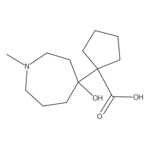 1-(4-Hydroxy-1-methylazepan-4-yl)cyclopentane-1-carboxylic acid结构式