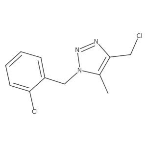 4-(chloromethyl)-1-[(2-chlorophenyl)methyl]-5-methyl-1H-1,2,3-triazole结构式