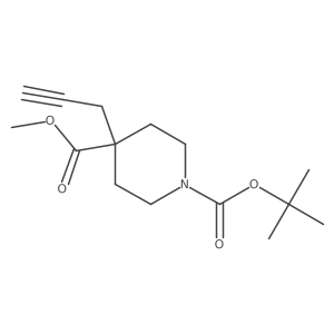 1-Tert-butyl 4-methyl 4-(prop-2-yn-1-yl)piperidine-1,4-dicarboxylate Structure