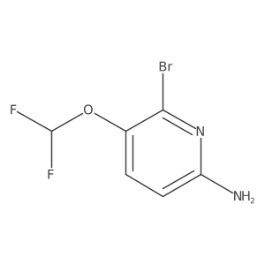 6-Bromo-5-(difluoromethoxy)pyridin-2-amine结构式