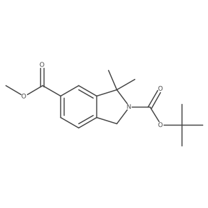 2-(tert-Butyl)5-methyl3,3-dimethylisoindoline-2,5-dicarboxylate结构式