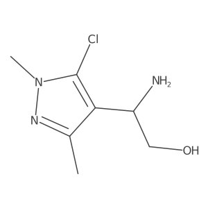 (2R)-2-amino-2-(5-chloro-1,3-dimethyl-1H-pyrazol-4-yl)ethan-1-ol Structure