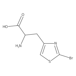 2-Amino-3-(2-bromo-1,3-thiazol-4-yl)propanoic acid结构式