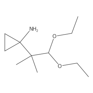 1-(1,1-Diethoxy-2-methylpropan-2-yl)cyclopropan-1-amine结构式