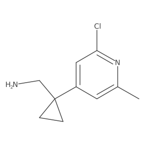 [1-(2-Chloro-6-methylpyridin-4-yl)cyclopropyl]methanamine结构式