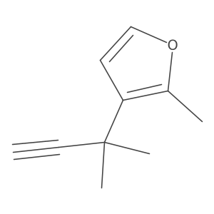 2-Methyl-3-(2-methylbut-3-yn-2-yl)furan Structure