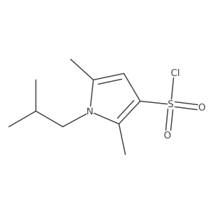 2,5-dimethyl-1-(2-methylpropyl)-1H-pyrrole-3-sulfonyl chloride结构式