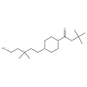 Tert-butyl 4-(3,3-difluoro-5-hydroxypentyl)piperazine-1-carboxylate结构式