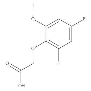 2-(2,4-Difluoro-6-methoxyphenoxy)acetic acid结构式