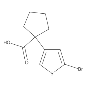 1-(5-Bromothiophen-3-yl)cyclopentane-1-carboxylic acid结构式