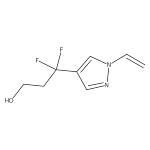 3-(1-ethenyl-1H-pyrazol-4-yl)-3,3-difluoropropan-1-ol Structure