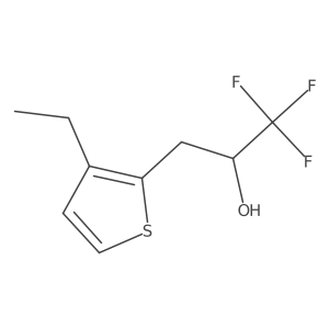 3-(3-Ethylthiophen-2-yl)-1,1,1-trifluoropropan-2-ol结构式