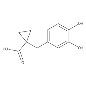 1-[(3,4-Dihydroxyphenyl)methyl]cyclopropane-1-carboxylic acid结构式