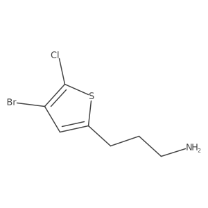 3-(4-Bromo-5-chlorothiophen-2-yl)propan-1-amine结构式