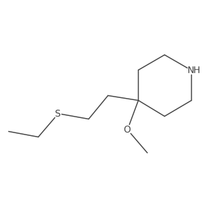 4-[2-(Ethylsulfanyl)ethyl]-4-methoxypiperidine Structure