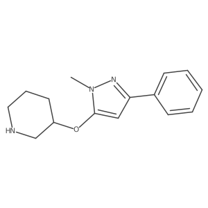 3-[(1-methyl-3-phenyl-1H-pyrazol-5-yl)oxy]piperidine Structure