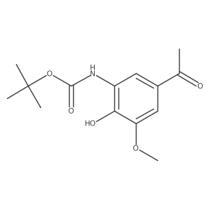 tert-butyl N-(5-acetyl-2-hydroxy-3-methoxyphenyl)carbamate结构式