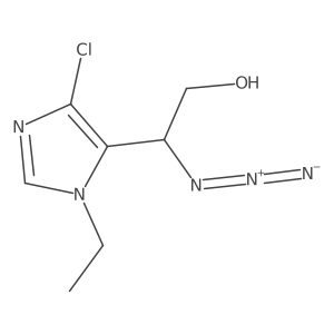 2-azido-2-(4-chloro-1-ethyl-1H-imidazol-5-yl)ethan-1-ol结构式