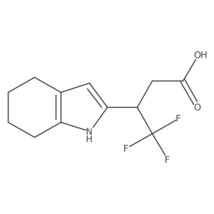 4,4,4-trifluoro-3-(4,5,6,7-tetrahydro-1H-indol-2-yl)butanoic acid结构式
