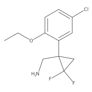 [1-(5-Chloro-2-ethoxyphenyl)-2,2-difluorocyclopropyl]methanamine Structure