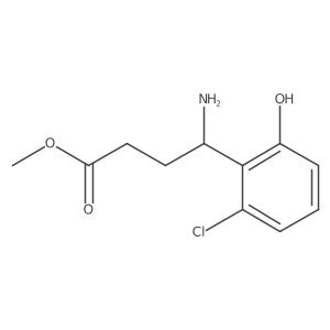 Methyl 4-amino-4-(2-chloro-6-hydroxyphenyl)butanoate结构式