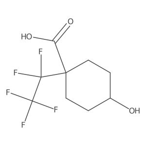 4-Hydroxy-1-(pentafluoroethyl)cyclohexane-1-carboxylic acid Structure