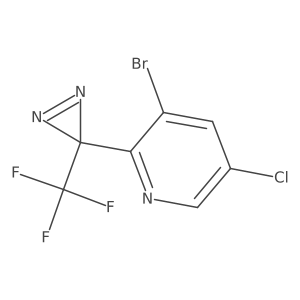 3-Bromo-5-chloro-2-(3-(trifluoromethyl)-3H-diazirin-3-yl)pyridine Structure