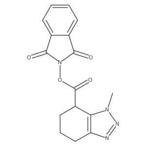 1,3-dioxo-2,3-dihydro-1H-isoindol-2-yl 1-methyl-4,5,6,7-tetrahydro-1H-1,2,3-benzotriazole-7-carboxylate结构式