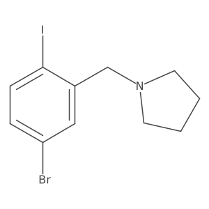 1-(5-Bromo-2-iodo-benzyl)-pyrrolidine Structure