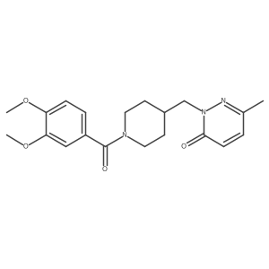 2-((1-(3,4-dimethoxybenzoyl)piperidin-4-yl)methyl)-6-methylpyridazin-3(2H)-one Structure