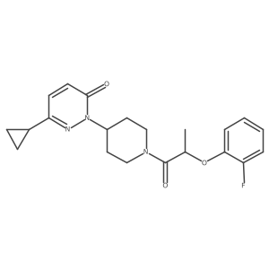 6-Cyclopropyl-2-{1-[2-(2-fluorophenoxy)propanoyl]piperidin-4-yl}-2,3-dihydropyridazin-3-one Structure