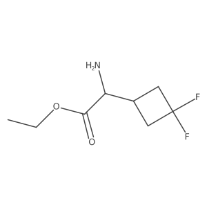 Ethyl 2-amino-2-(3,3-difluorocyclobutyl)acetate结构式