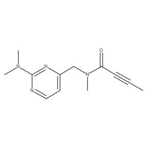N-[[2-(Dimethylamino)pyrimidin-4-yl]methyl]-N-methylbut-2-ynamide结构式