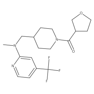 N-methyl-N-{[1-(oxolane-3-carbonyl)piperidin-4-yl]methyl}-4-(trifluoromethyl)pyridin-2-amine结构式