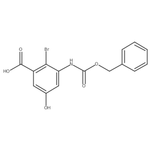 3-{[(Benzyloxy)carbonyl]amino}-2-bromo-5-hydroxybenzoic acid Structure