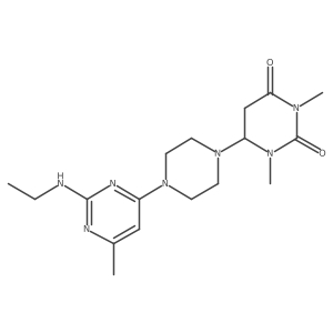 6-[4-[2-(Ethylamino)-6-methylpyrimidin-4-yl]piperazin-1-yl]-1,3-dimethyl-1,3-diazinane-2,4-dione Structure