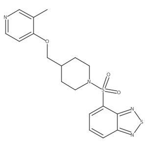 4-[(4-{[(3-Methylpyridin-4-yl)oxy]methyl}piperidin-1-yl)sulfonyl]-2,1,3-benzothiadiazole Structure