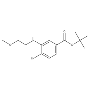 tert-Butyl 4-amino-3-((2-methoxyethyl)amino)benzoate Structure
