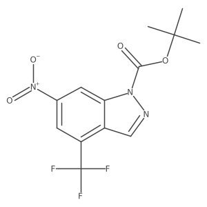 tert-butyl 6-nitro-4-(trifluoromethyl)-1H-indazole-1-carboxylate结构式