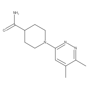1-(5,6-Dimethylpyridazin-3-yl)piperidine-4-carboxamide结构式