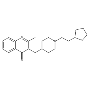 3-({1-[2-(1,3-Dioxolan-2-yl)ethyl]piperidin-4-yl}methyl)-2-methyl-3,4-dihydroquinazolin-4-one结构式