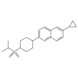 6-Cyclopropyl-2-[1-(propane-2-sulfonyl)piperidin-4-yl]-1,8-naphthyridine Structure
