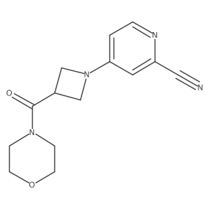 4-[3-(Morpholine-4-carbonyl)azetidin-1-yl]pyridine-2-carbonitrile Structure